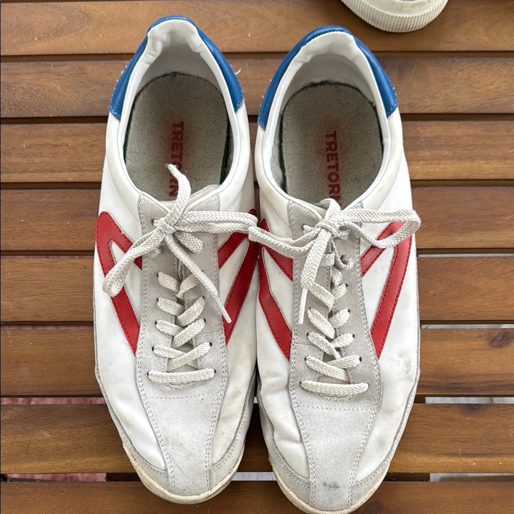 Tretorn Rawlins White and Red Sneakers W10